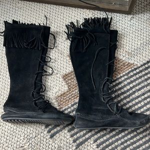 Black Minnetonka Boots